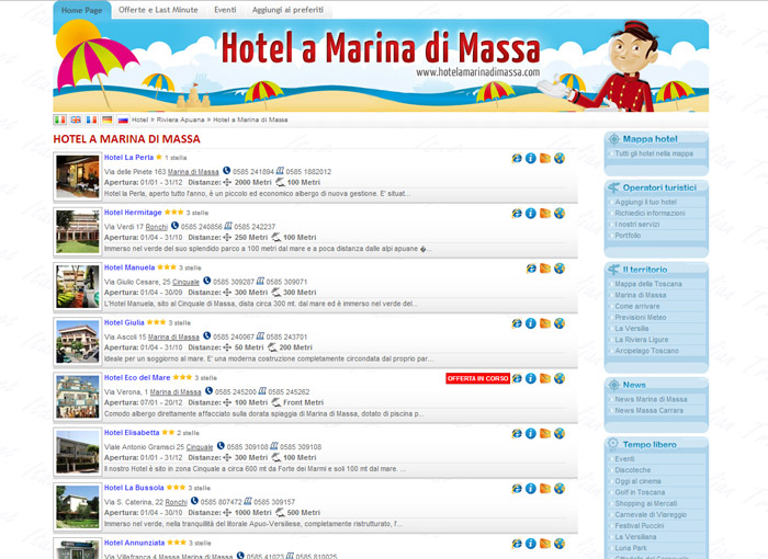 Hotel a Marina di Massa a Massa Carrara